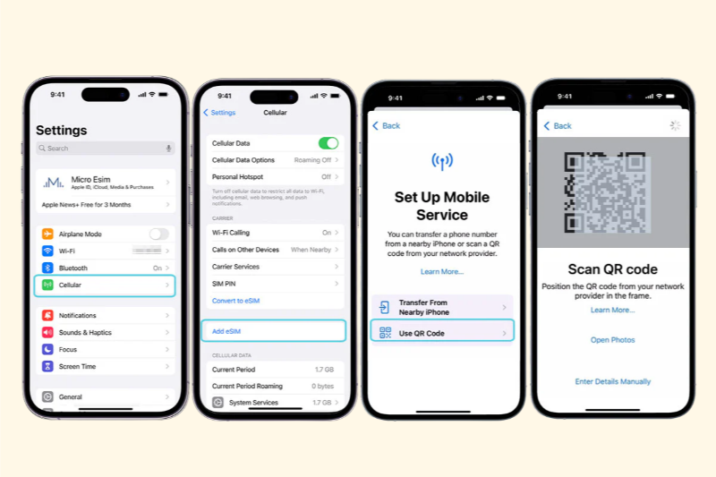 Hướng dẫn thêm eSim vào iPhone 16