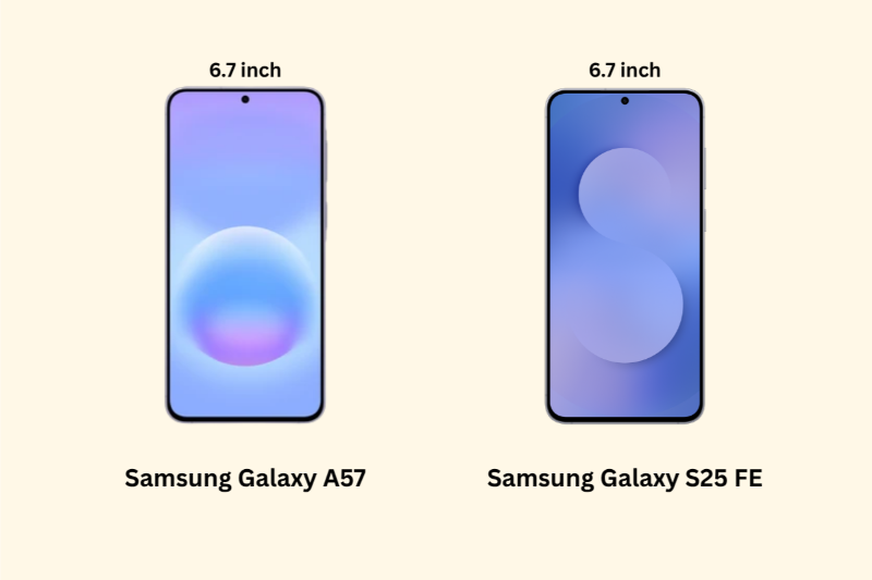 So sánh Samsung Galaxy A57 và Samsung Galaxy S25 FE - Màn hình