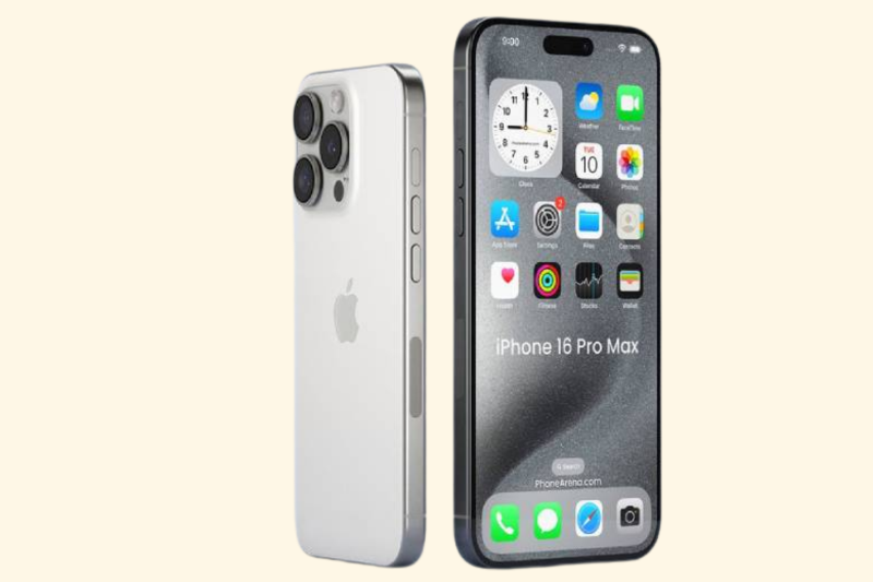 iPhone 16 Pro Max Titan Trắng sang trọng, màu tinh tế và bền bỉ