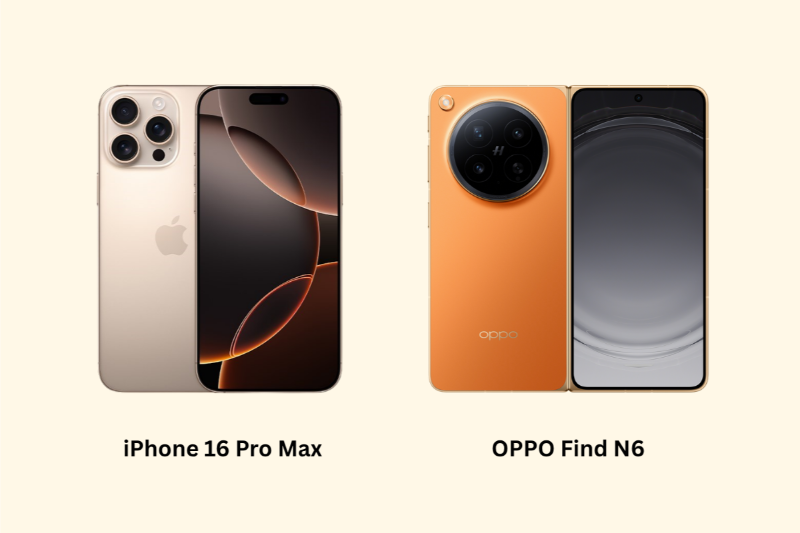 So sánh OPPO Find N6 và iPhone 16 Pro Max - Thiết kế