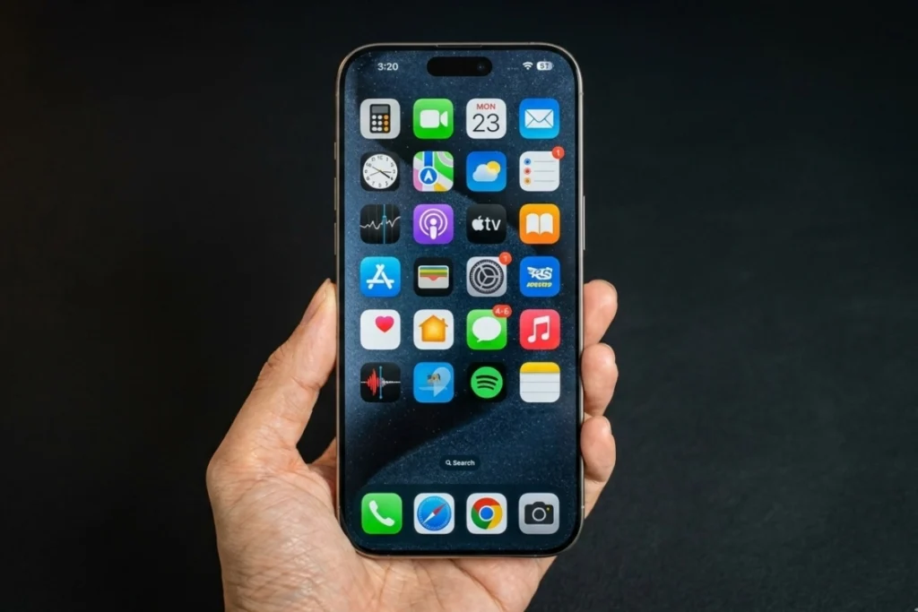 iPhone 15 Pro sở hữu màn hình Super Retina XDR OLED kích thước lên đến 6.1 inch.