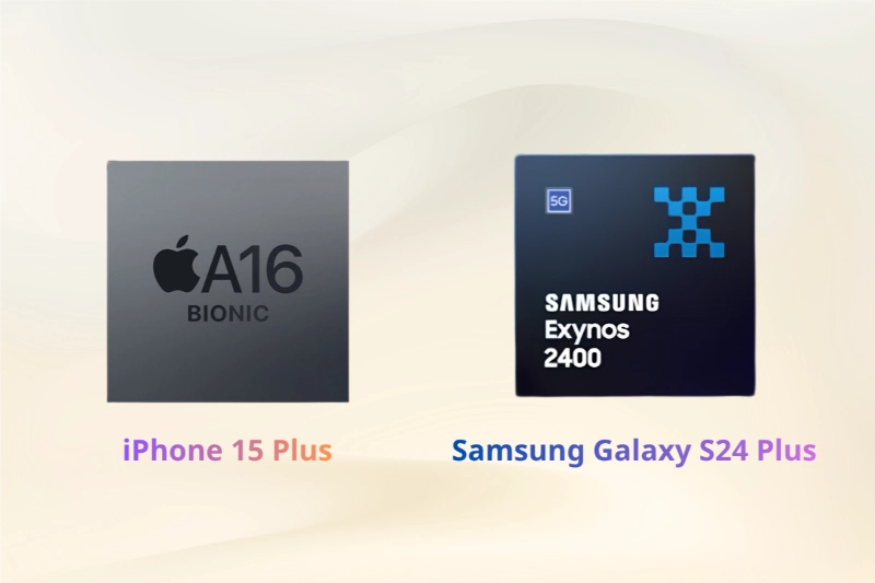 Chip A16 Bionic trên iPhone 15 Plus vẫn ổn định, trong khi Samsung Galaxy S24 Plus trội hơn về khả năng đa nhiệm.