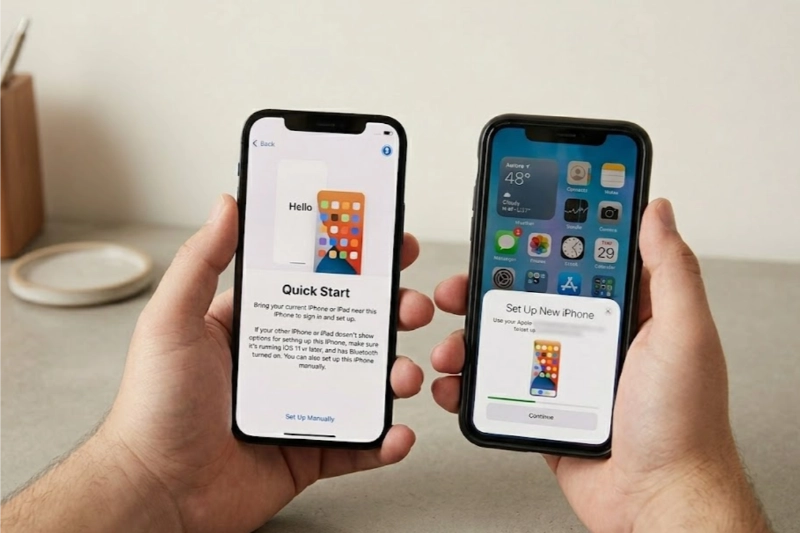 Chuyển dữ liệu iPhone nhanh bằng Quick Start và khôi phục iCloud