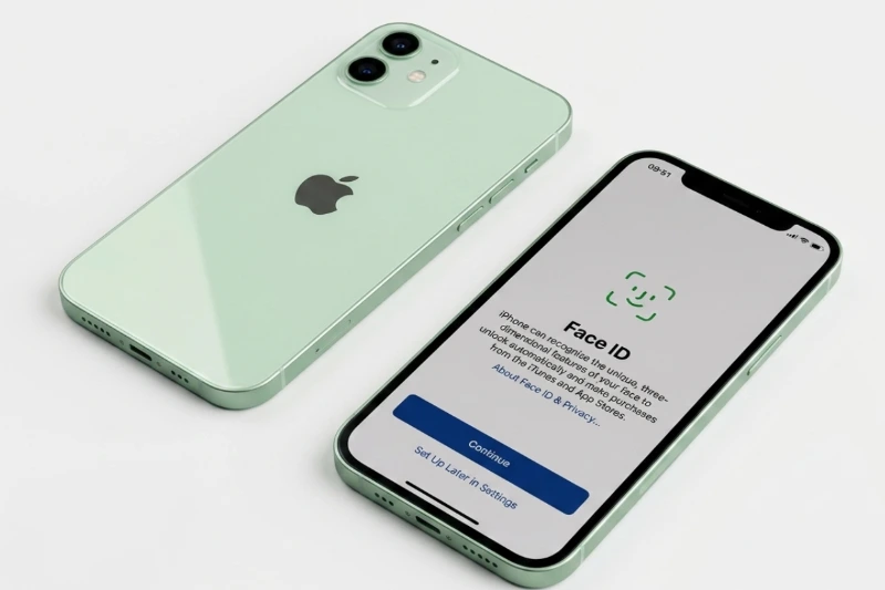 kiểm tra Face ID iPhone 12 mini cũ xem có quét khuôn mặt mượt mà hay báo lỗi không khả dụng
