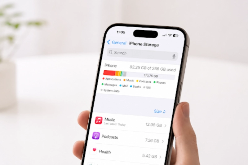 iCloud chỉ giúp tối ưu ảnh và video, còn ứng dụng và tệp hệ thống vẫn nằm trên bộ nhớ trong của máy.
