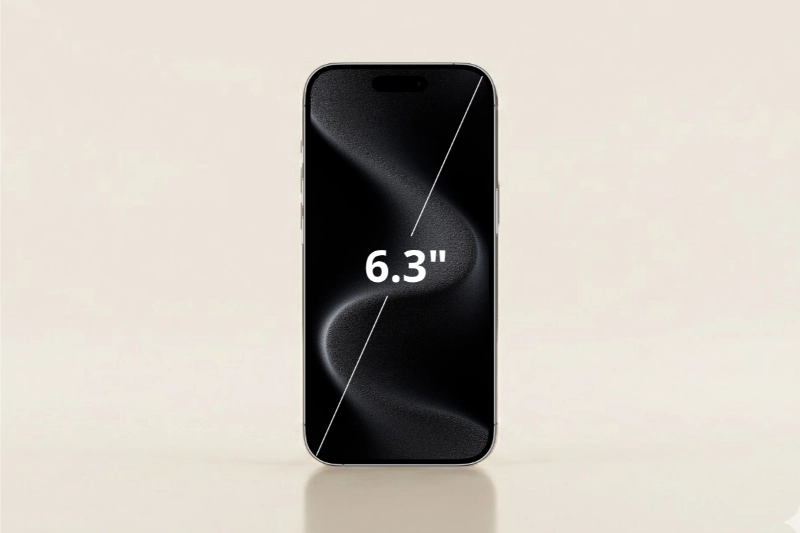 iPhone 16 Pro có kích thước màn hình 6.3 inch nhỏ gọn