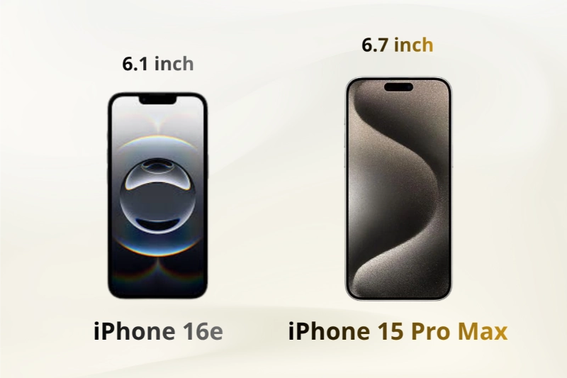 iPhone 16e màn 60Hz, iPhone 15 Pro Max màn 120Hz