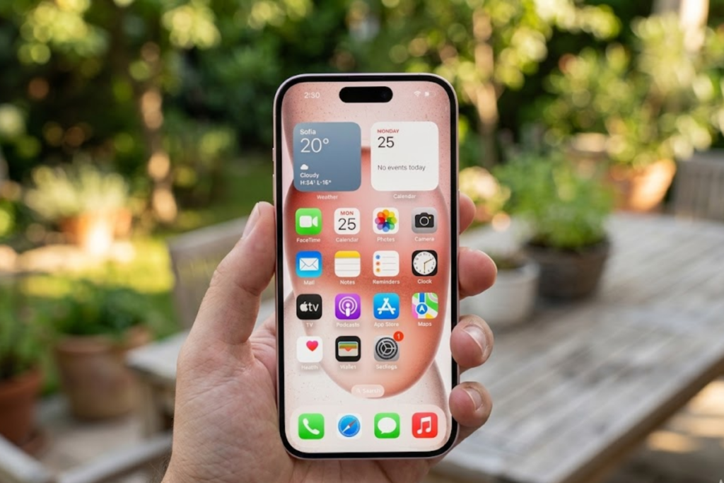 Màn hình iPhone 16 kích thước 6.1 inch, độ sáng cao