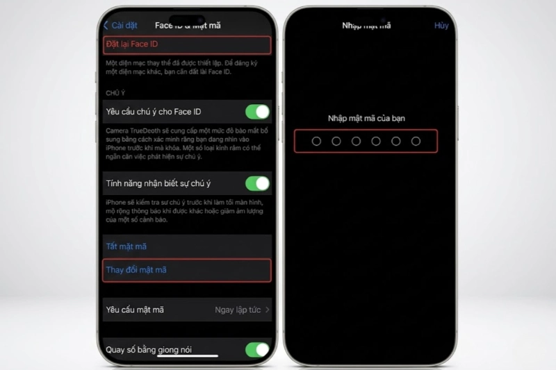 Thiết lập Face ID và Passcode giúp bảo vệ dữ liệu trên iPhone tối ưu