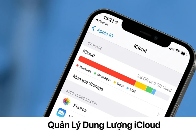 iCloud hỗ trợ lưu trữ nhưng không thay thế hoàn toàn bộ nhớ iPhone