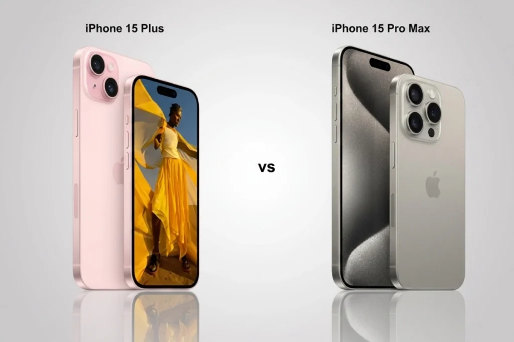 So sánh iPhone 15 Pro và iPhone 15 Plus: Nên chọn hiệu năng hay sự bền bỉ? iPhone 15 Pro Titan nhẹ hơn có nút Action, cao cấp hơn iPhone 15 Plus nhôm truyền thống