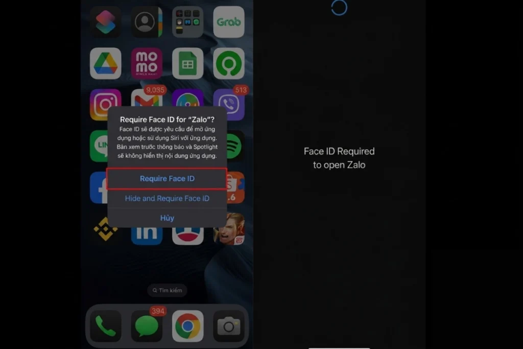 Face ID giúp khóa và ẩn ứng dụng, tăng cường riêng tư tối đa