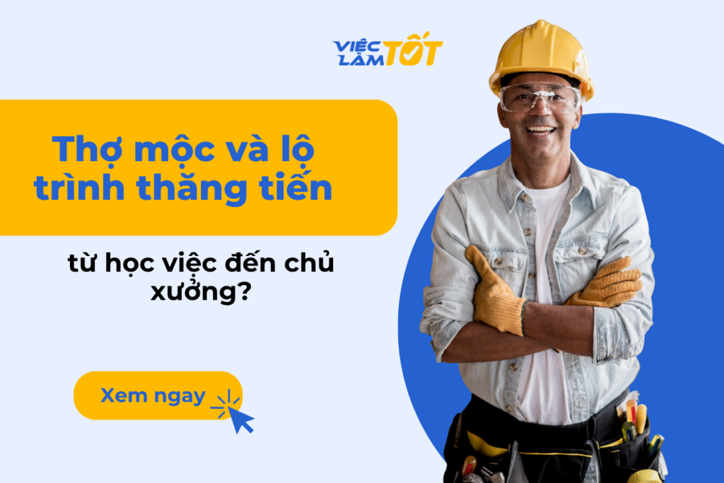 Người thợ mộc đang tỉ mỉ gia công bề mặt gỗ trong xưởng sản xuất hiện đại