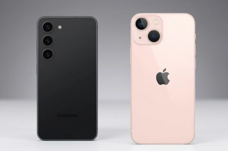 So sánh kích thước iPhone 13 và Samsung Galaxy S23