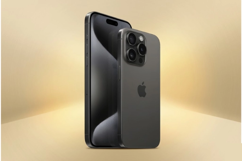 iPhone 15 Pro màu Titan Đen, khung titan, màn 129Hz, chip A17 Pro