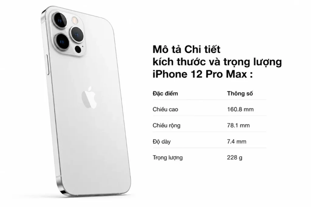 kích thước và trọng lượng iPhone 12 Pro Max thay đổi ra sao?