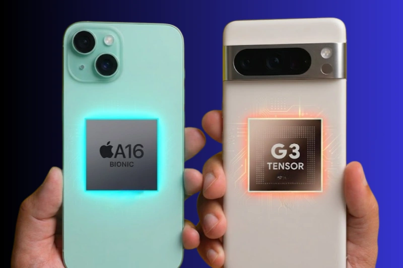 Google Tensor G3 trên Google Pixel 8 Pro và chip A16 Bionic của iPhone 15 Plus