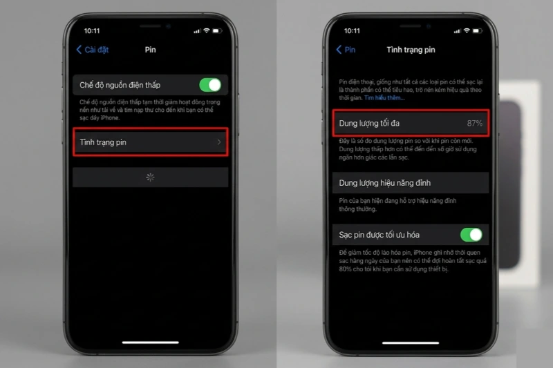 Pin iPhone 12 Pro Max lý tưởng 85%–95%