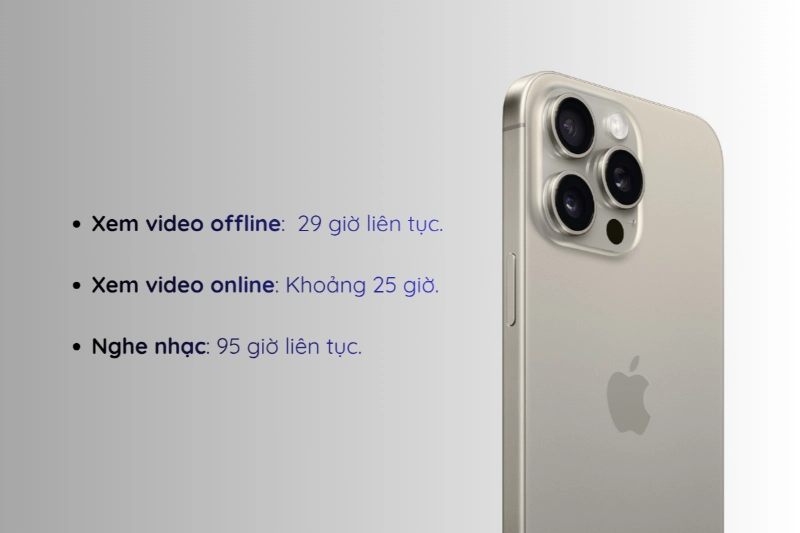 Pin iPhone 15 Pro Max cho thấy khả năng duy trì hoạt động cực kỳ bền bỉ