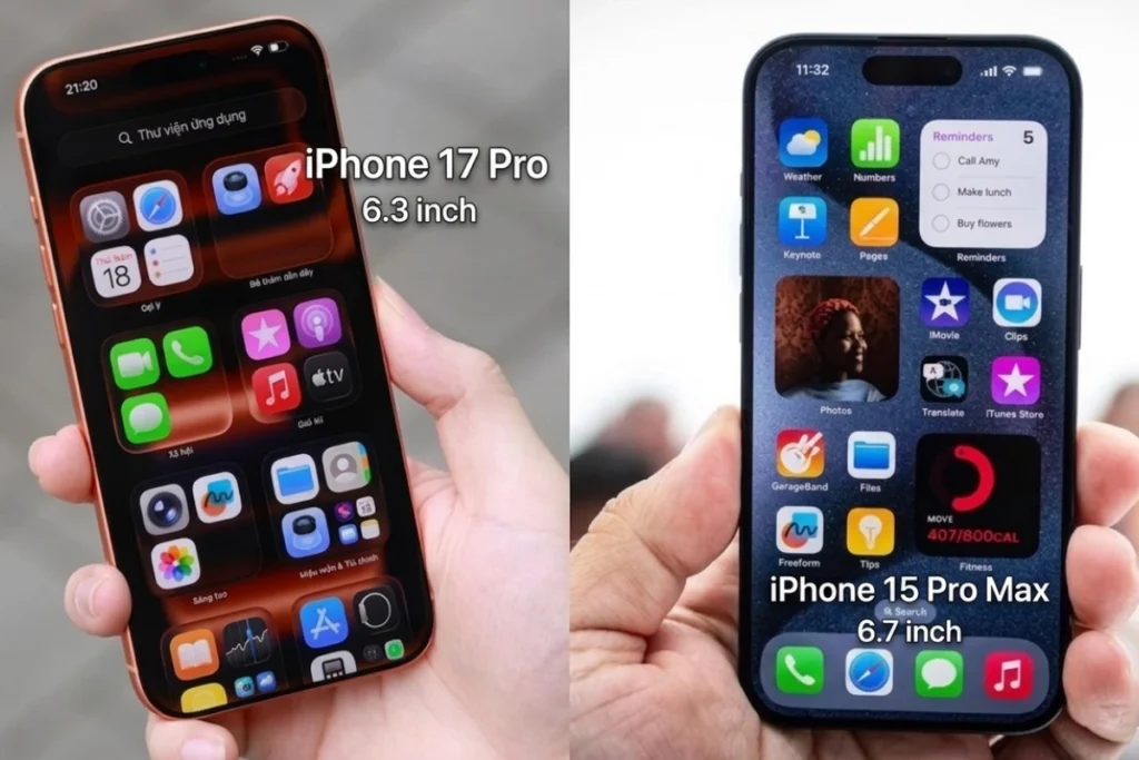 Màn hình iPhone 15 Pro Max rộng 6.7 inch vẫn là "thiên đường" cho những ai nghiện xem phim hoặc làm việc trên điện thoại nhờ không gian hiển thị mênh mông