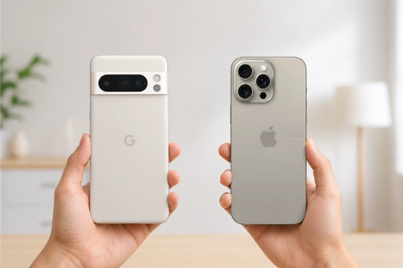 So sánh iPhone 15 Pro Max và Google Pixel 8 Pro