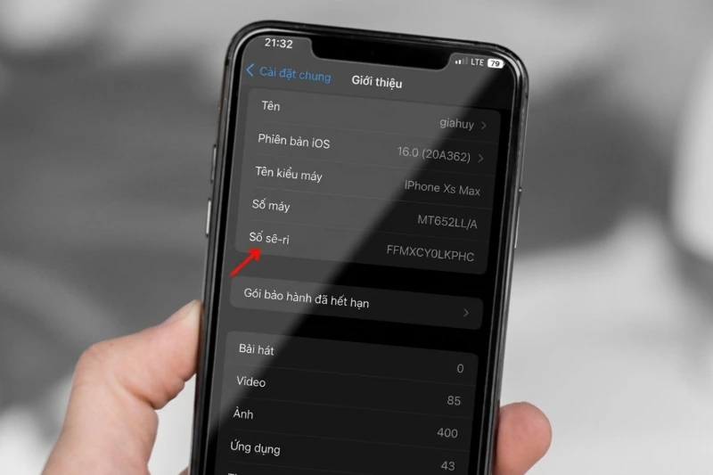 Kiểm tra IMEI/Serial của iPhone 15 Pro