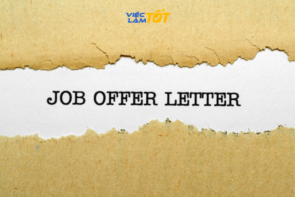 Văn bản Job Offer bằng tiếng Anh được trình bày chuyên nghiệp