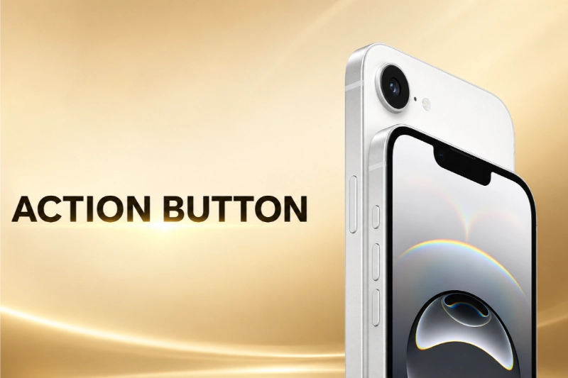 Nút Action Button iPhone 16e tùy chỉnh mở nhanh đèn pin, ghi âm, camera