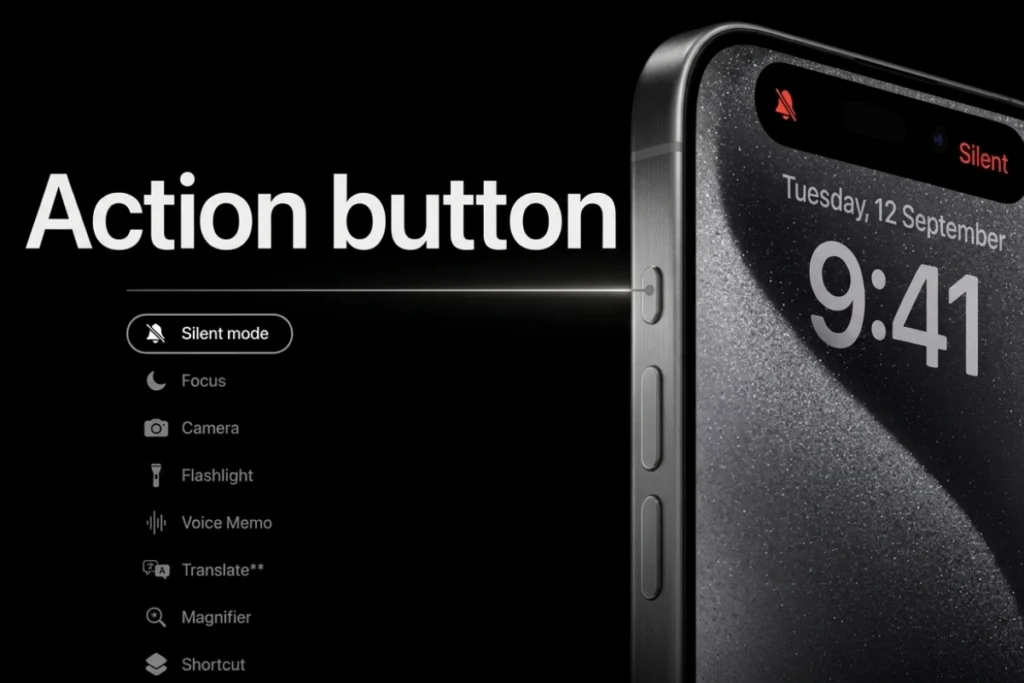Action Button linh hoạt giúp truy cập nhanh tính năng theo nhu cầu