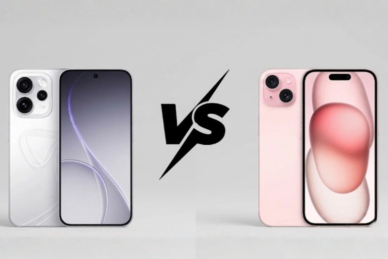 Thiết kế của OPPO Reno15 mạnh mẽ với mặt lưng nhám còn iPhone 15 trung thành với ngôn ngữ phẳng vuông vức