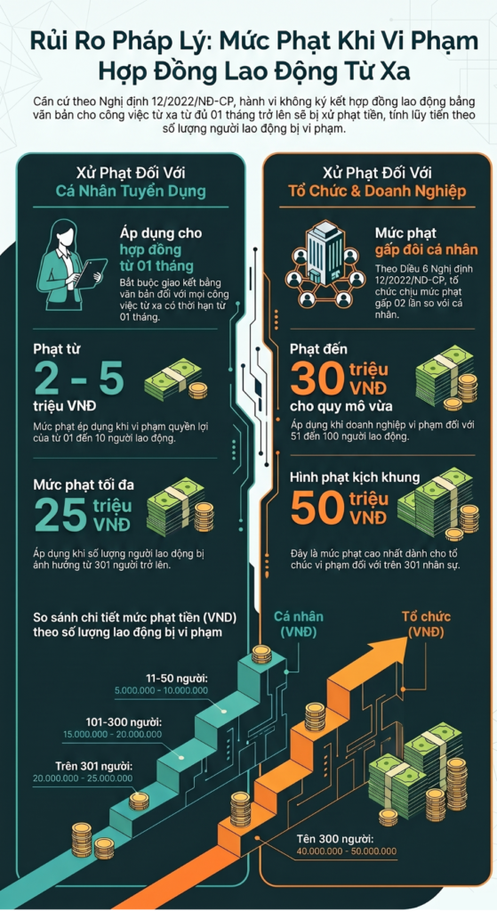 Mức xử phạt doanh nghiệp vi phạm hợp đồng việc làm online tại nhà part time