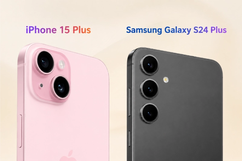 iPhone 15 Plus chụp ảnh sắc nét, Samsung Galaxy S24 Plus chụp chân dung từ xa tốt.
