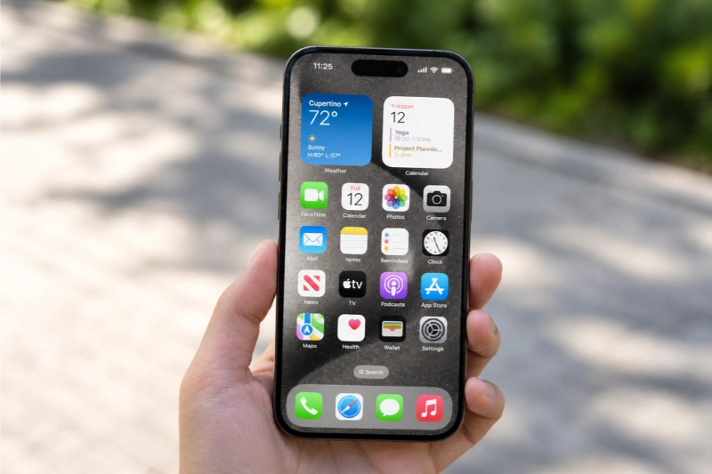 Màn hình iPhone 15 Pro độ sáng cao, vuốt chạm mượt mà nhờ tần số quét 120Hz