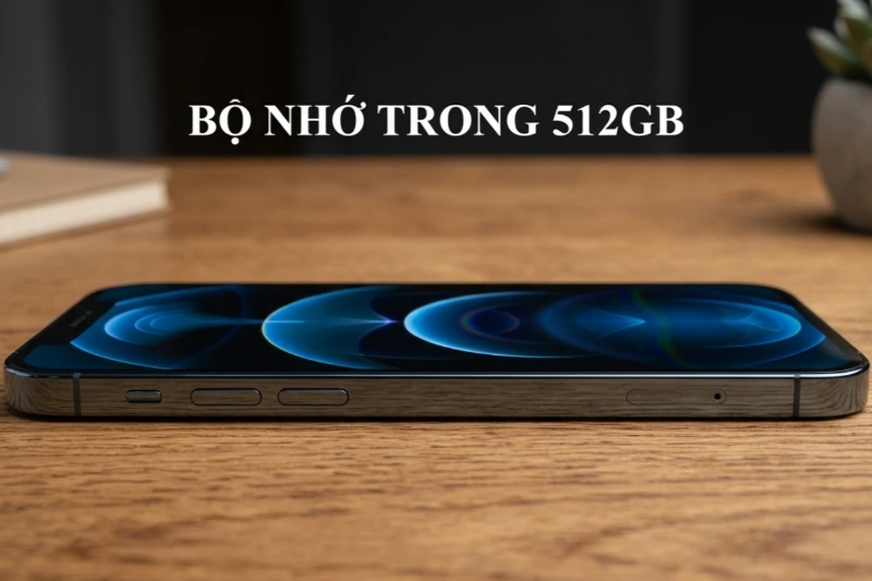 Lựa chọn iPhone 12 Pro Max 512GB là quyết định chiến lược cho người dùng lâu dài, không lo thông báo “Storage Full”.
