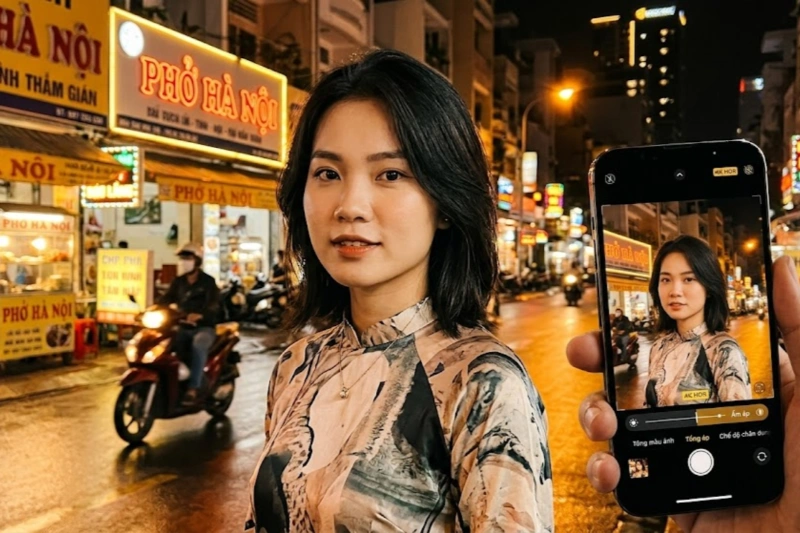 Ảnh chân dung đường phố sử dụng tính năng Photographic Styles trên iPhone 14 Pro