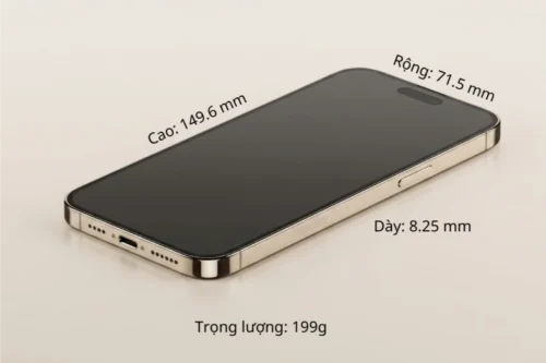 iPhone 16 Pro kích thước nhỏ gọn, không tạo cảm giác nặng nề khi cầm