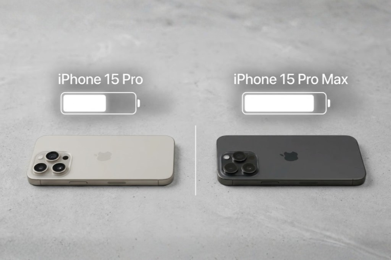 iPhone 15 Pro Max sở hữu viên pin 4.422 mAh, vượt xa mức 3.274 mAh của iPhone 15 Pro