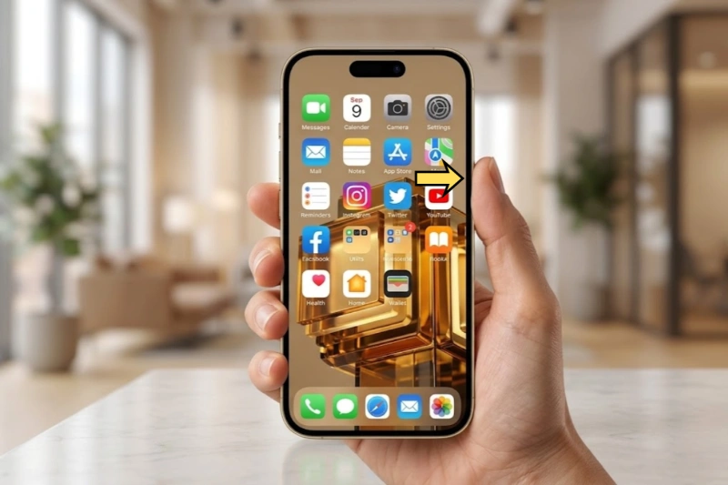 Nhấn giữ nút nguồn để khởi động máy