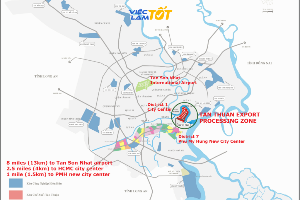 tiện ích cho người lao động khu chế xuất Tân Thuận