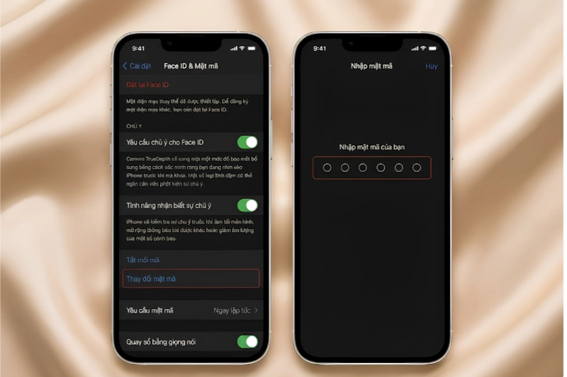 Thiết lập Face ID và Passcode giúp bảo vệ dữ liệu trên iPhone tối ưu.