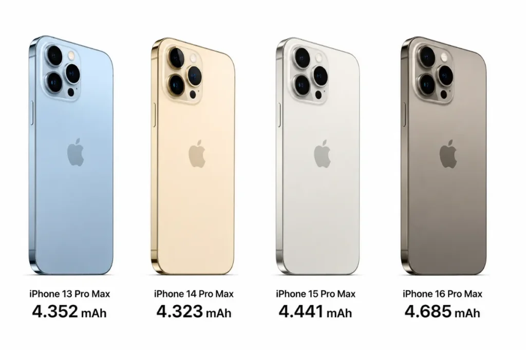 Nhìn vào số liệu từ bảng trên, mức tăng giảm dung lượng pin giữa iPhone 14 Pro Max và các thế hệ khác là không quá lớn về mặt thông số thuần túy.