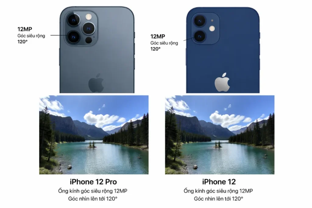 Về camera góc siêu rộng: iPhone 12 Pro và iPhone 12 đều xử lý độ méo viền cực tốt

