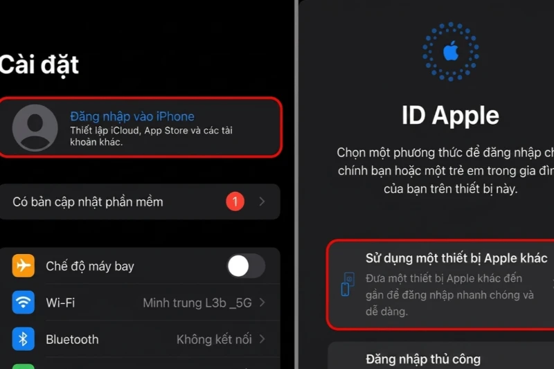 Đăng nhập Apple ID