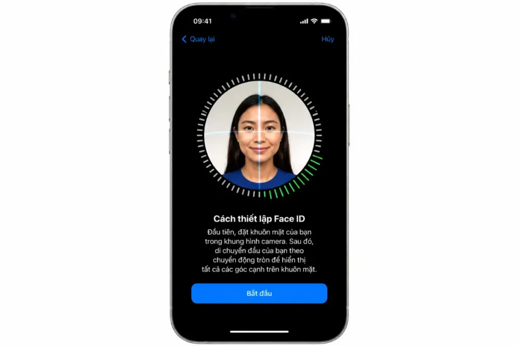 Thiết lập bảo mật Face ID