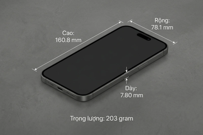 Chi tiết kích thước và trọng lượng iPhone 14 Plus