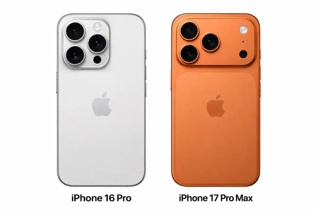 Camera của iPhone 16 Pro và iPhone 17 Pro Max khác biệt chủ yếu ở số lượng camera, độ phân giải cảm biến, khả năng zoom, chụp thiếu sáng, quay video và các tính năng xử lý hình ảnh.