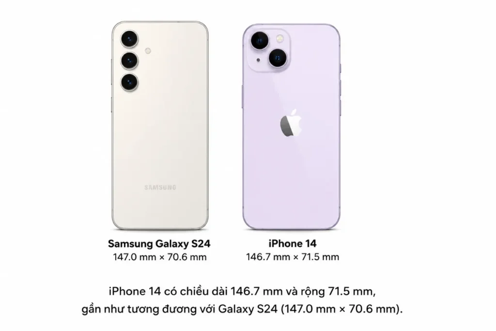 ới các góc bo tròn mềm mại và mặt lưng kính phẳng hoàn thiện tinh xảo, iPhone 14 mang đến trải nghiệm cầm nắm một tay vô cùng chắc chắn và dễ chịu.