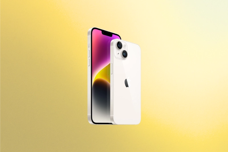 iPhone 14 màu Trắng, khung nhôm, màn 6.1 inch, chip A15 Bionic