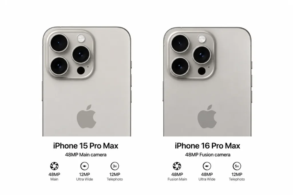 Về camera góc siêu rộng: iPhone 16 Pro Max vượt trội hơn iPhone 15 Pro Max ở độ phân giải 48MP và khả năng chụp macro