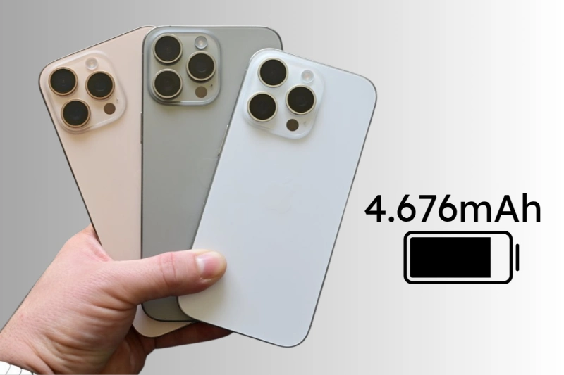 Dung lượng pin iPhone 16 Pro Max chính xác đã được nâng cấp lên mức 4.676 mAh